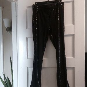 Black Sequin Pants